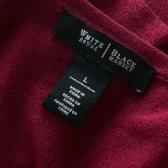 WHBM 3/4 Sleeve Crewneck Shiny Snap Cardigan - Picture 11 of 16